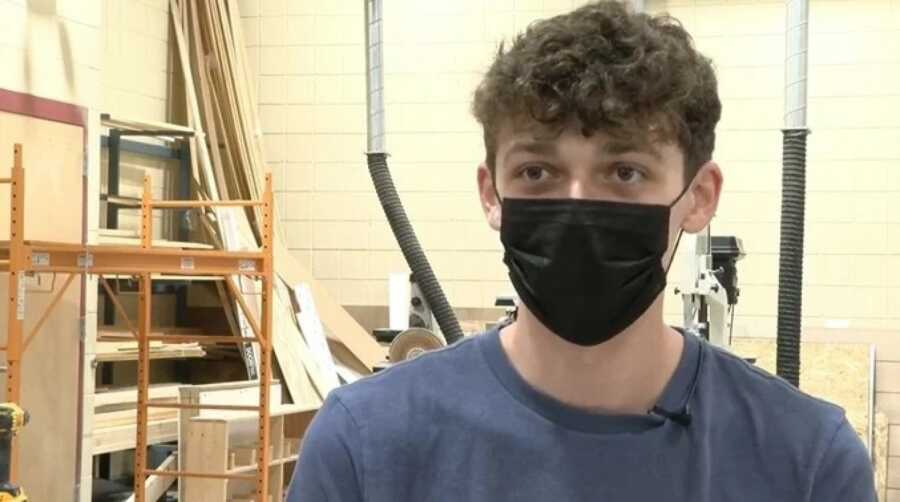 high schooler who helped build the shelter