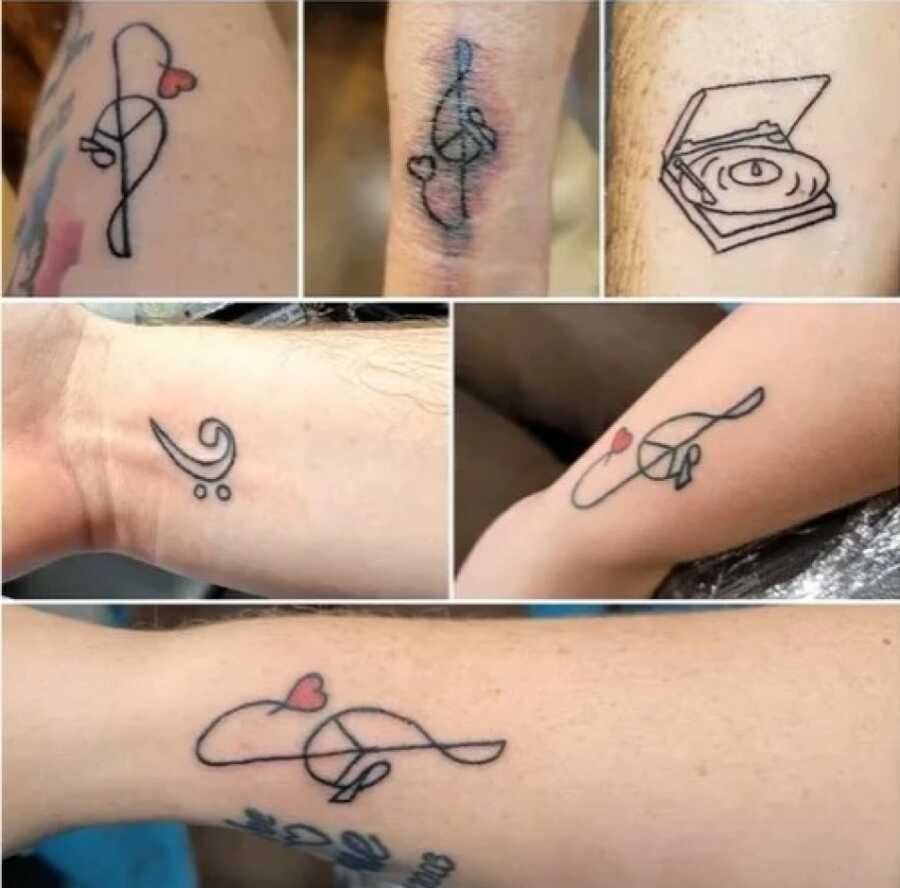 matching tattoos across the family