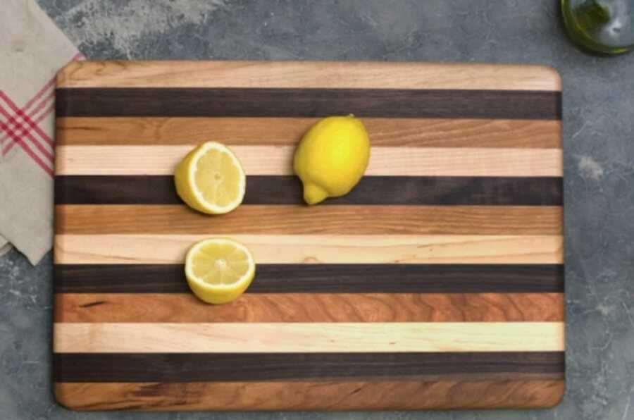 cutting board with lemons for your chef friend