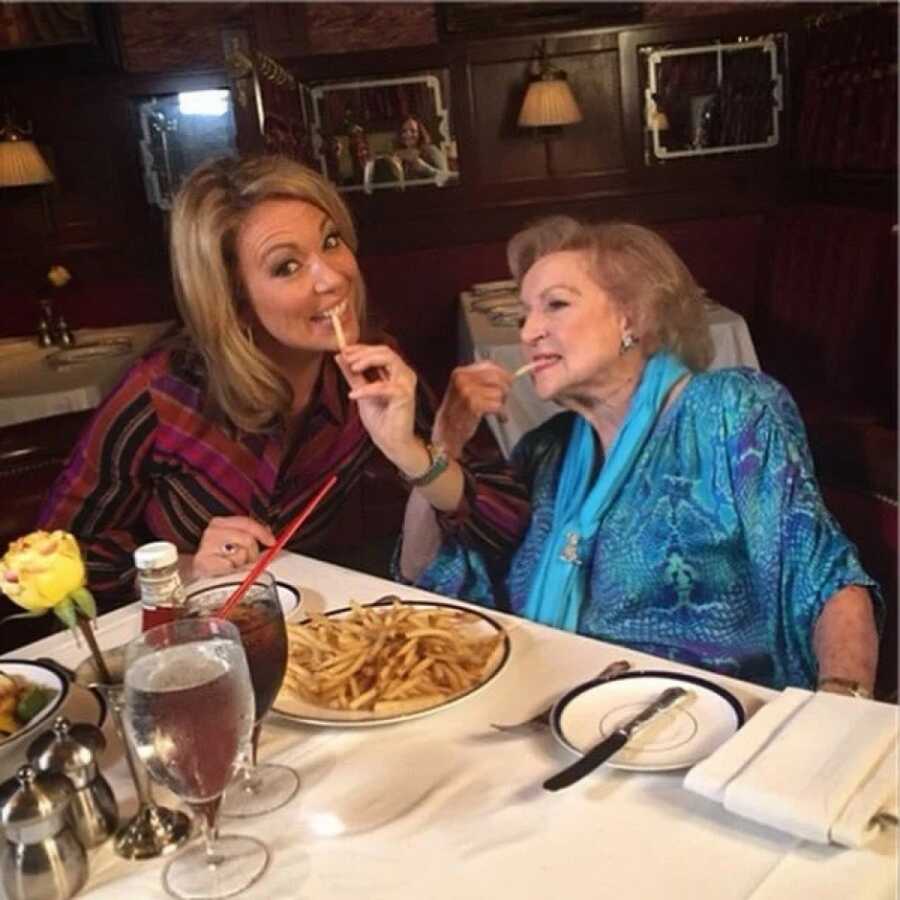 betty white eating