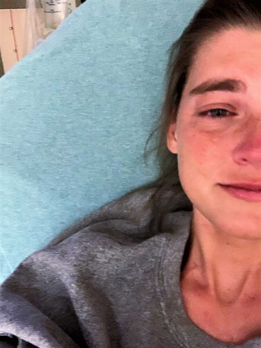 Young battling unexplained chronic pain cries while in the hospital