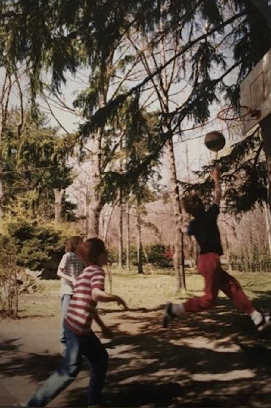 young kids playing