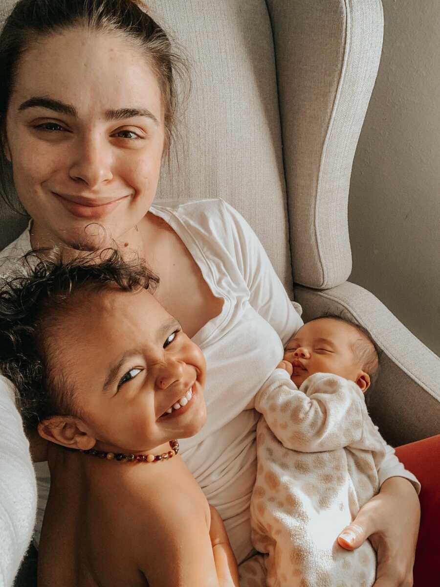 mom with her two youngest