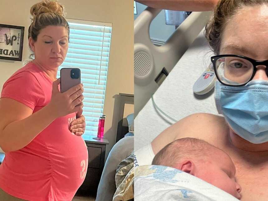 New mom shares photos from pregnancy and childbirth
