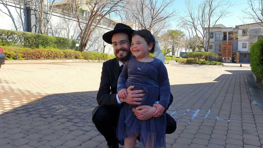 little girl with her dad