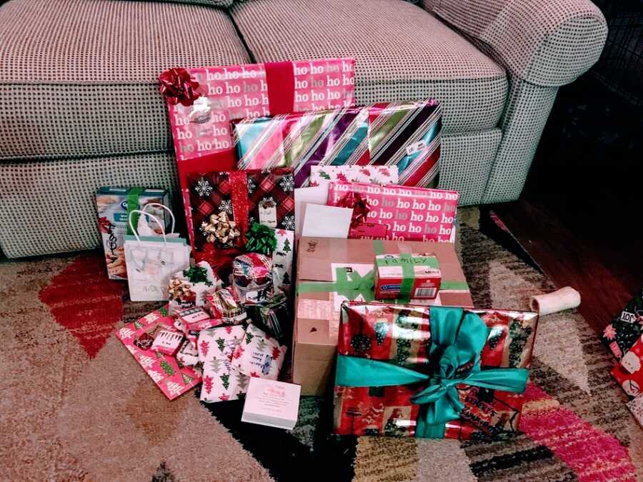 A pile of homemade presents