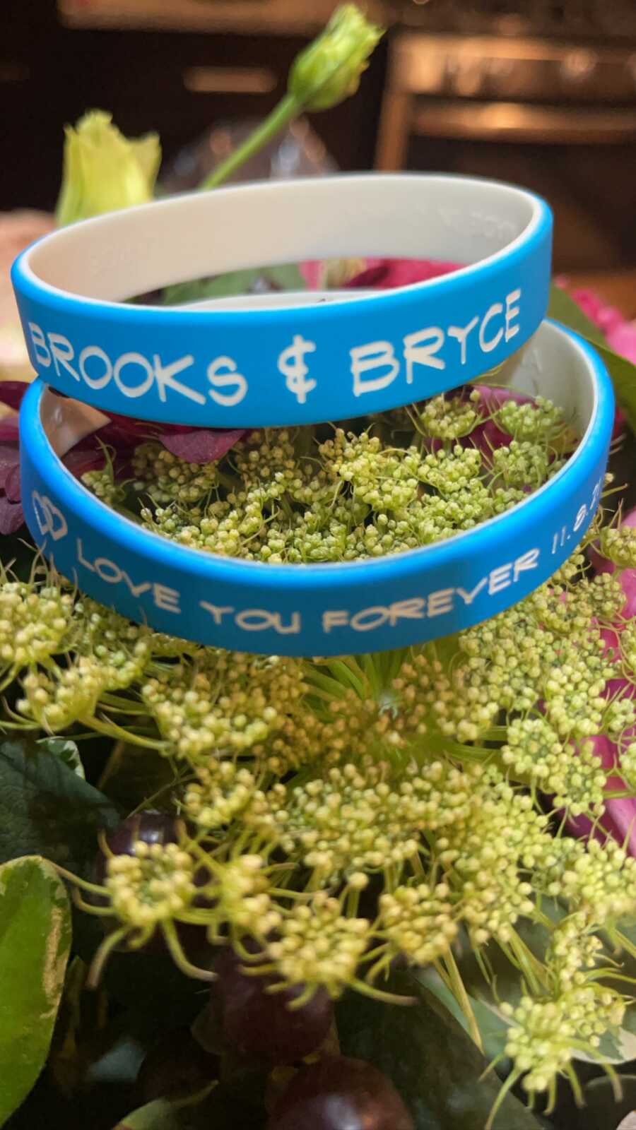 bracelets of the two twins who passed