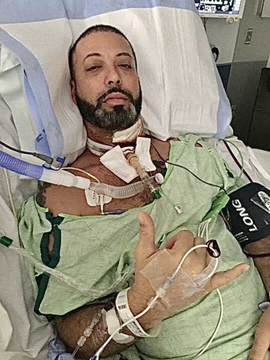 man recovering in the ICU