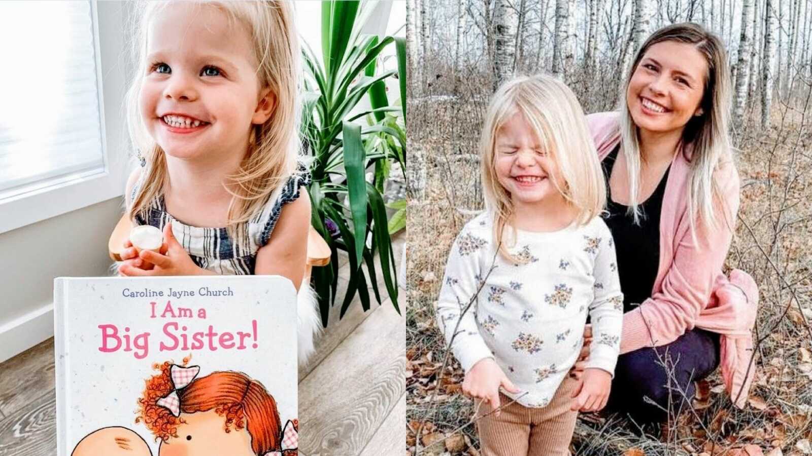 Mom shares photos with her firstborn daughter while preparing for her second child