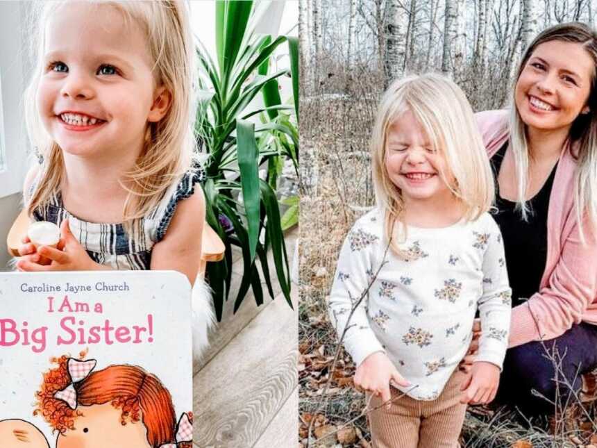 Mom shares photos with her firstborn daughter while preparing for her second child