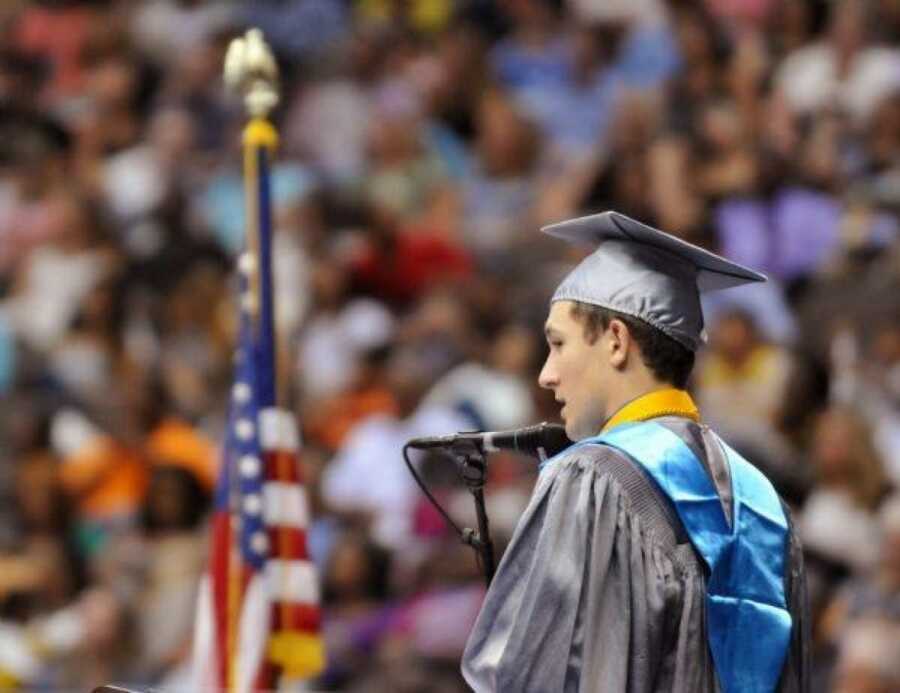 teen boys graduation from middle school