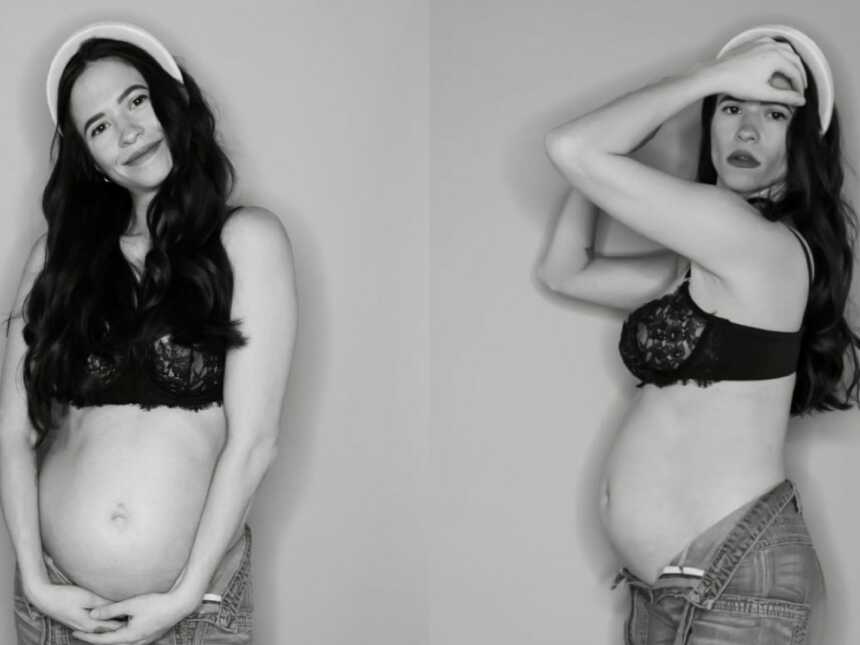 Mom pregnant with third child takes fierce maternity photos