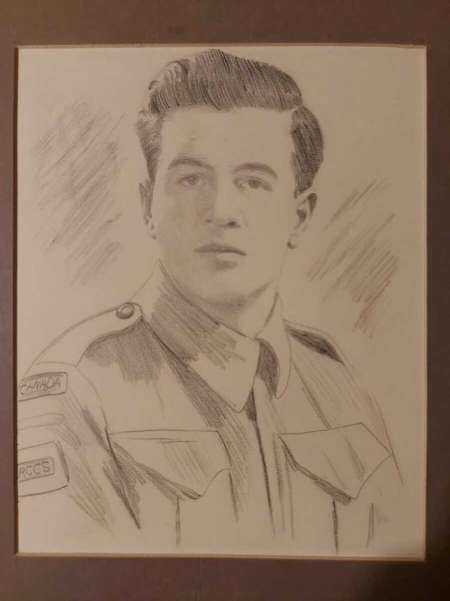 sketch of grandfather during the war