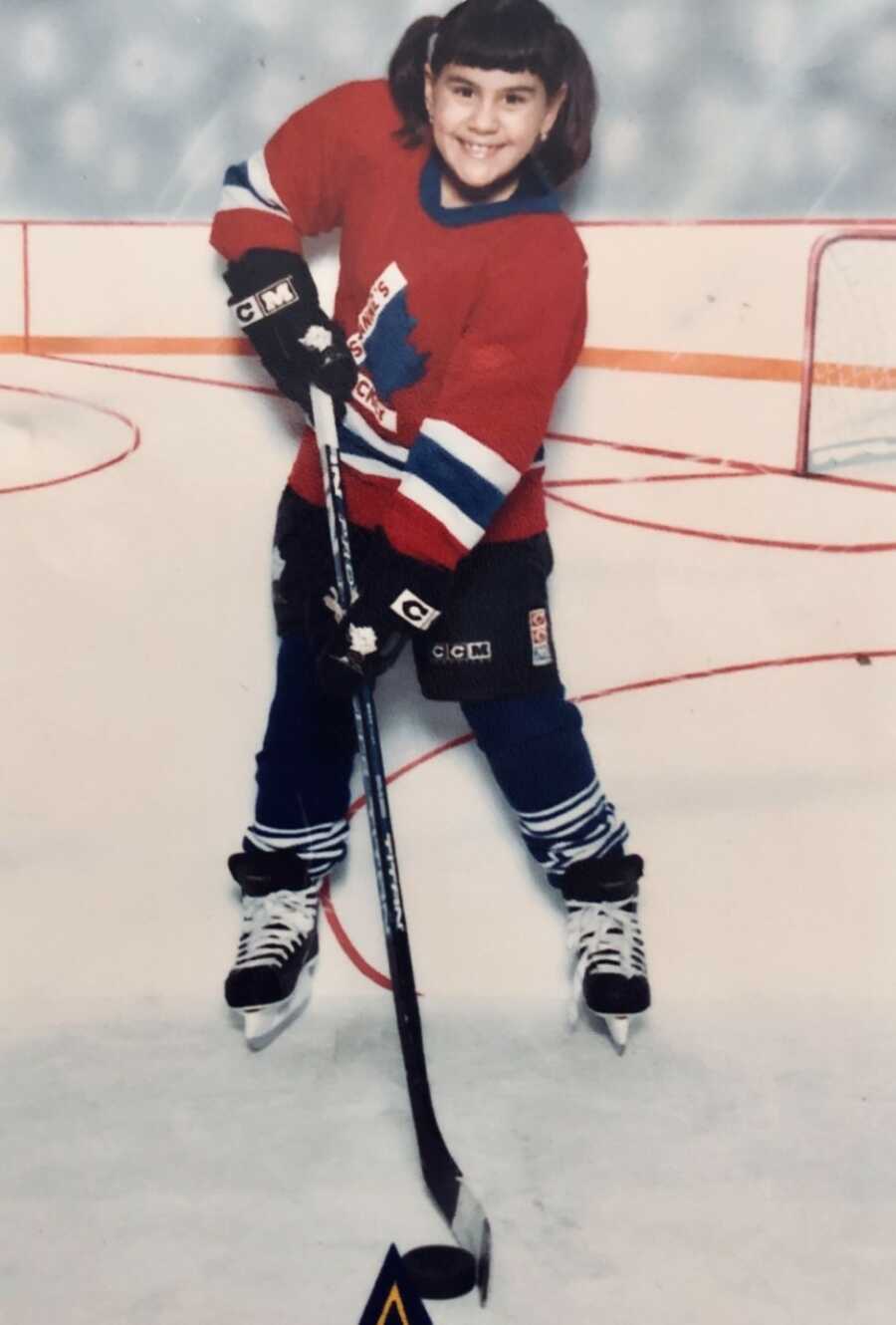 little girl who played hockey before she had to stop