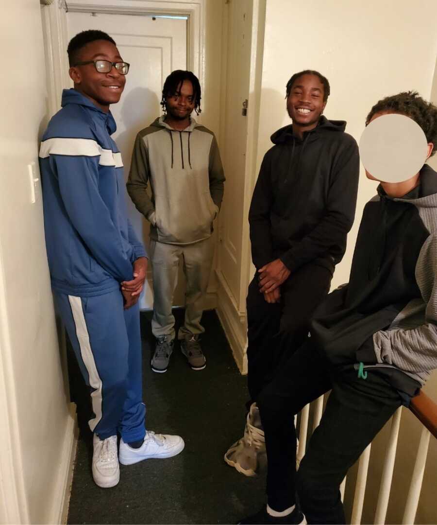 Group of foster teens in single dad's foster home.