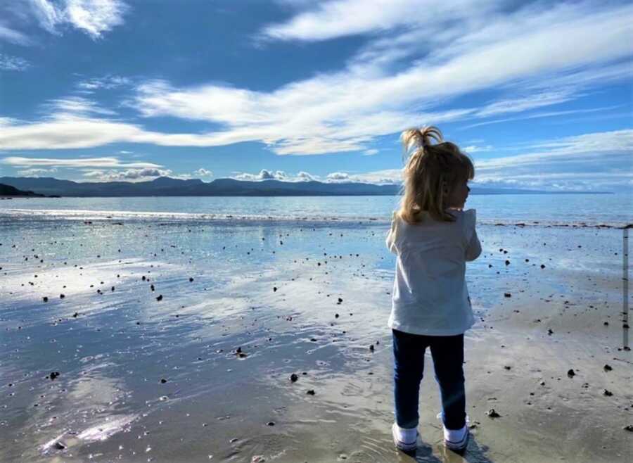 little girl on the beach