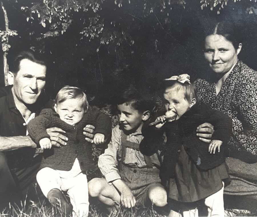 family in poland after WWII