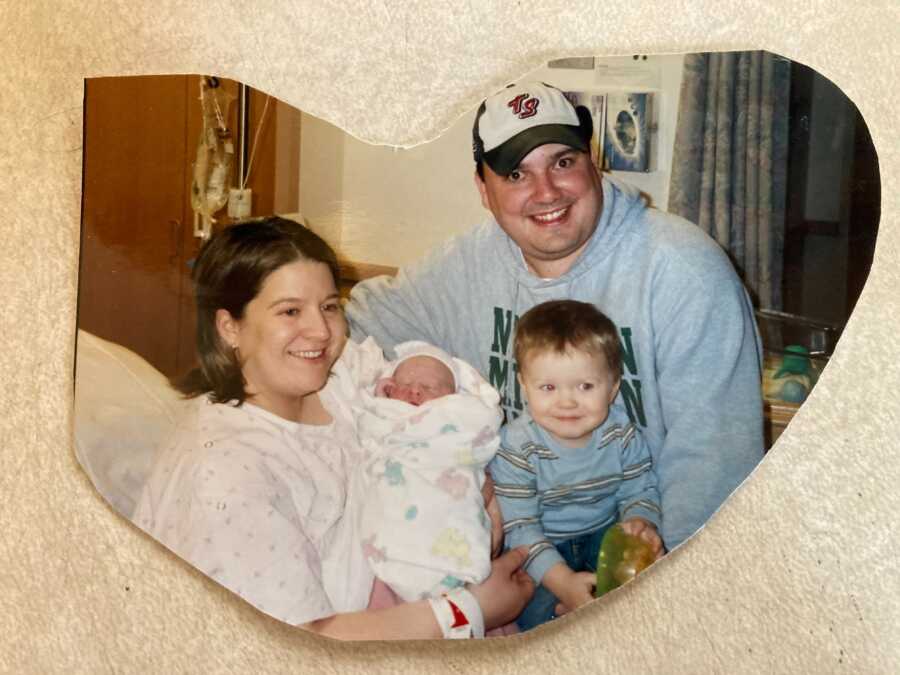 family photo in hospital