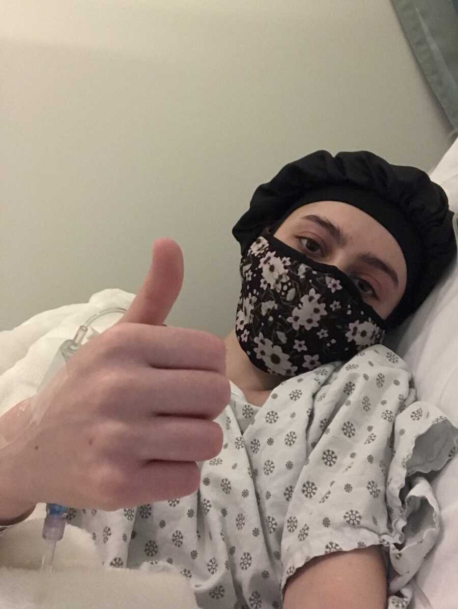 selfie after surgery
