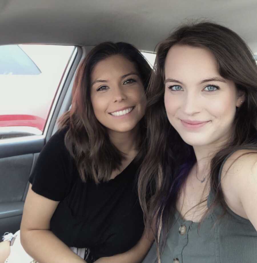sisters taking a selfie