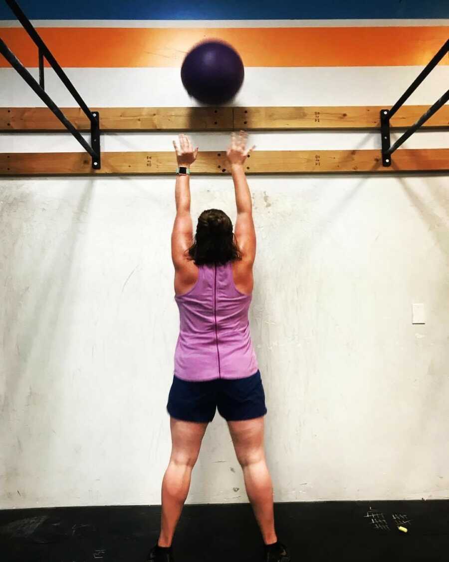 woman working out