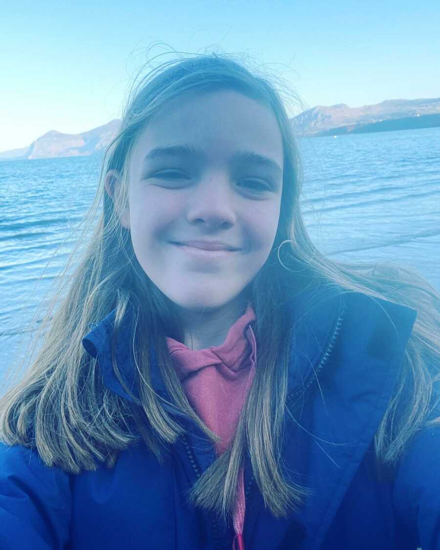 girl with autism taking a selfie