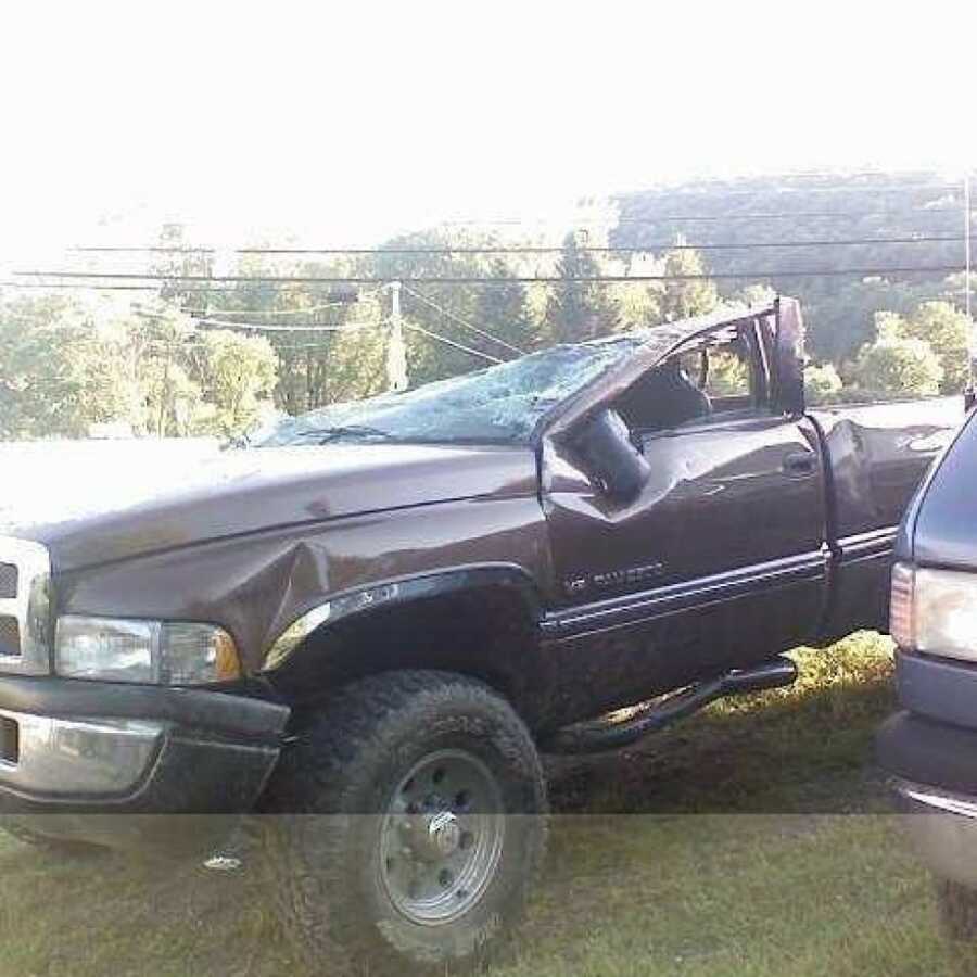the truck after the accident