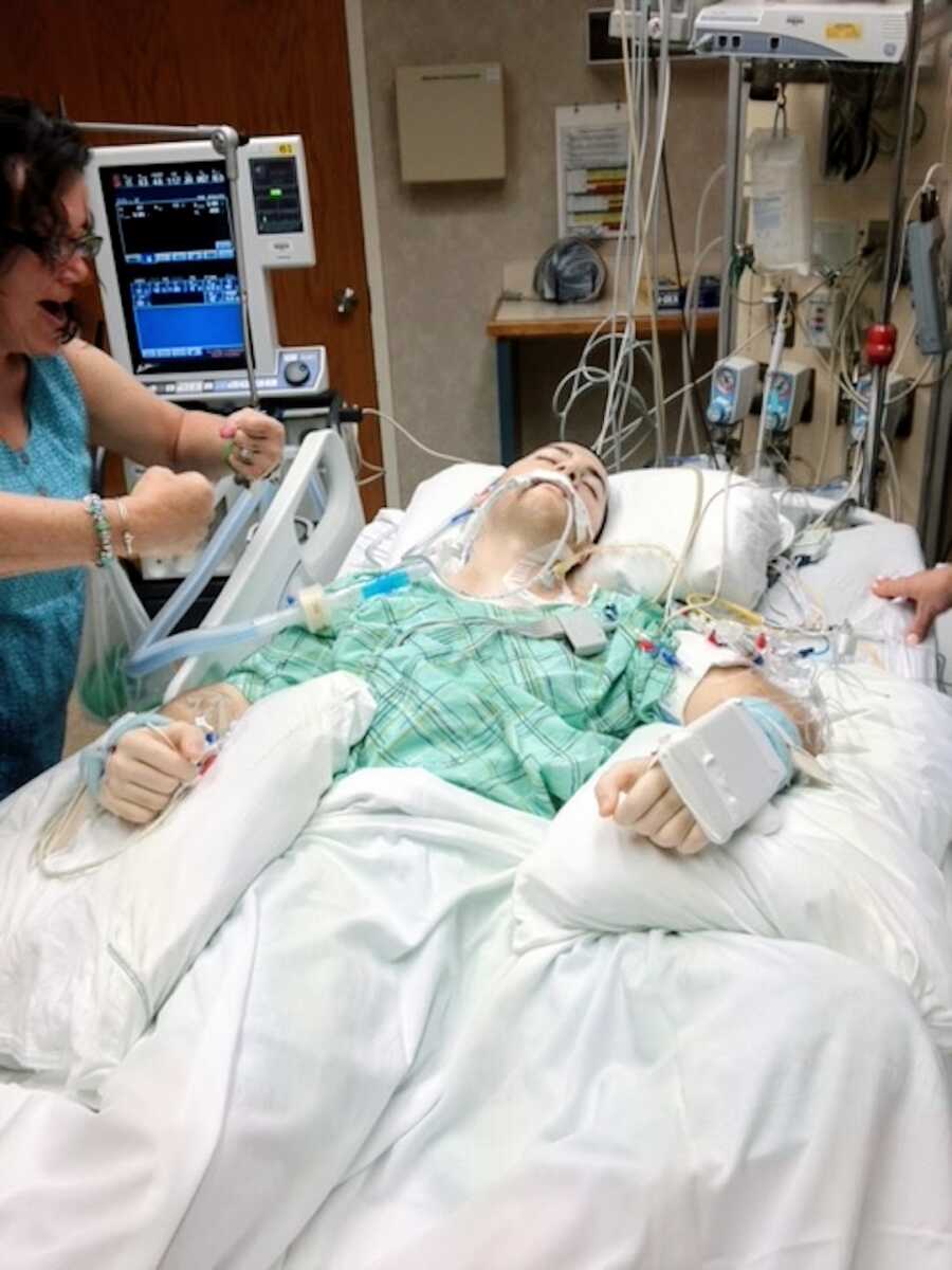 man who received a heart transplant right after surgery