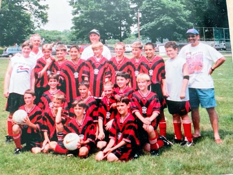 group photo from a youth boys soccer team
