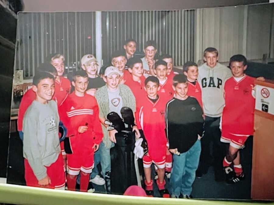 group photo from a youth boys golf team