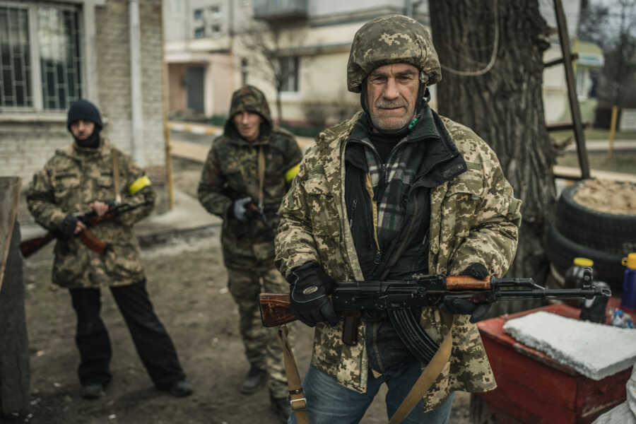 Ukraine civilians and military members.