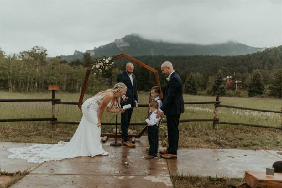 Stepmom shares vows to her stepsons while marrying their father