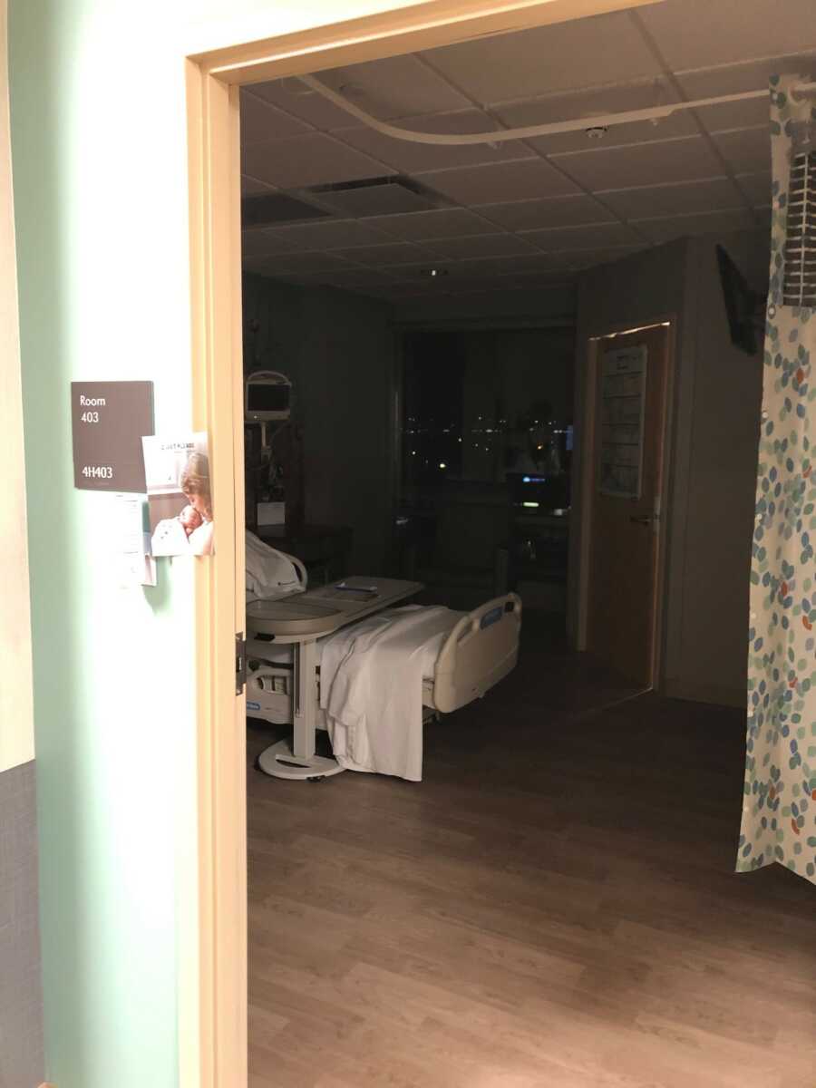 hospital room where trauma happened