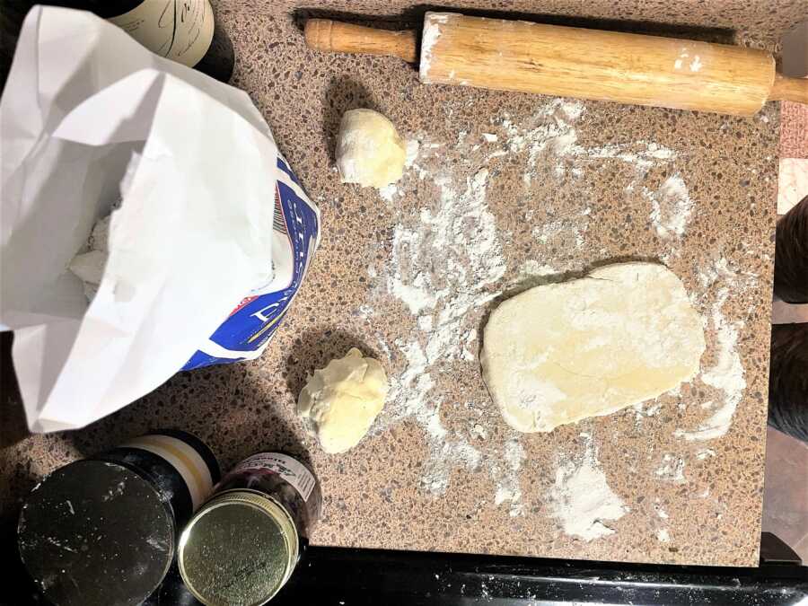 baking instruments and ingredients on a table 