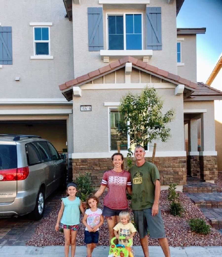 A family of five leaves their big home