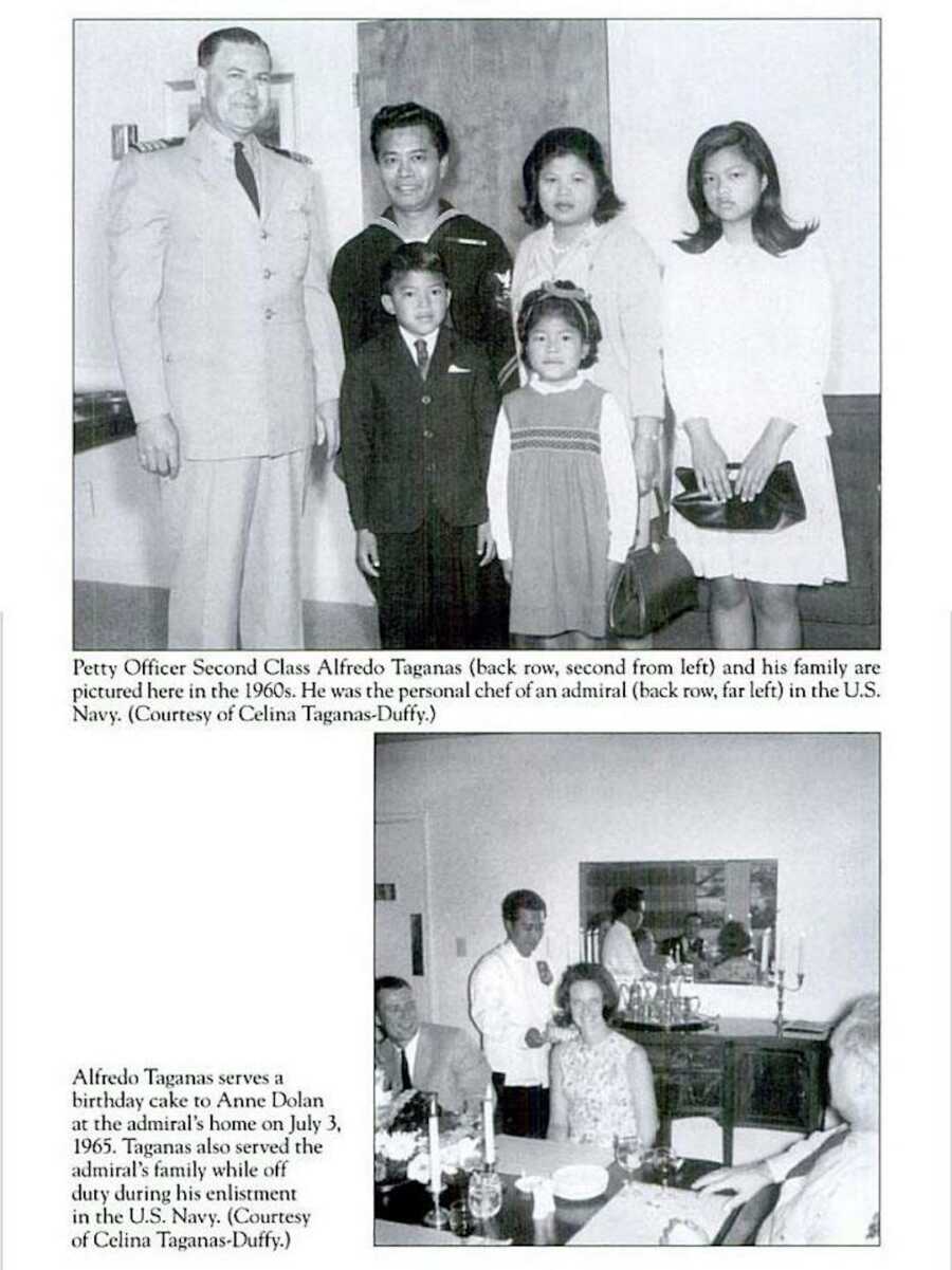 excerpt from “Filipinos in Hollywood" showing grandfather serving as a chef