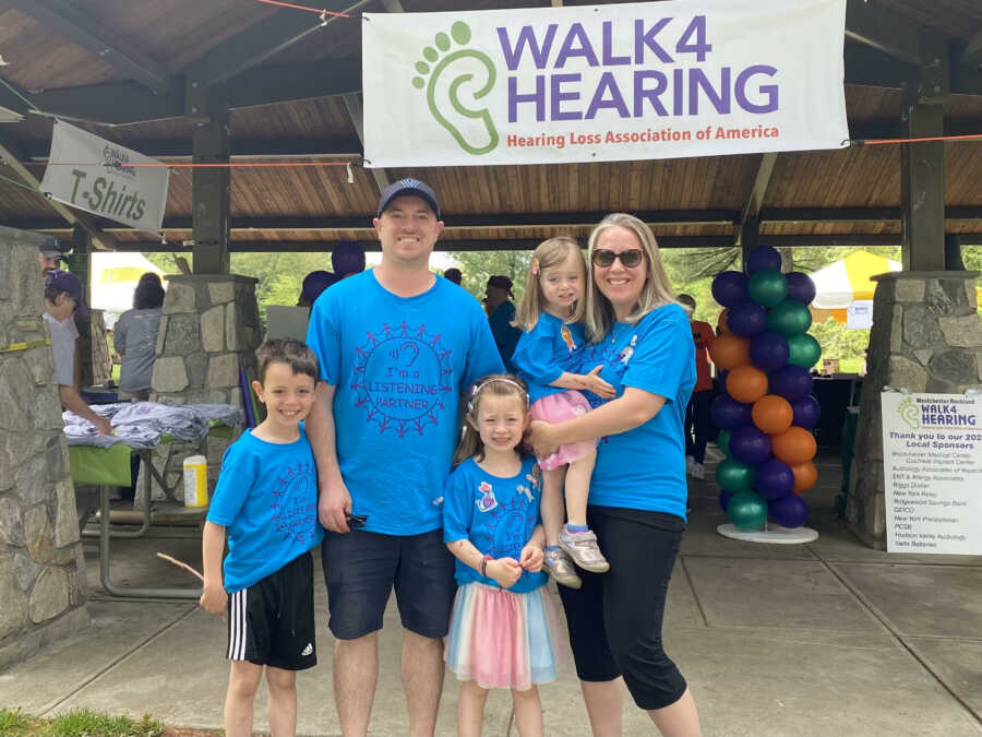 family representing hearing loss