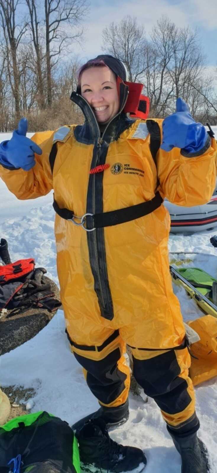 woman in her PPE gear ready to take on the day