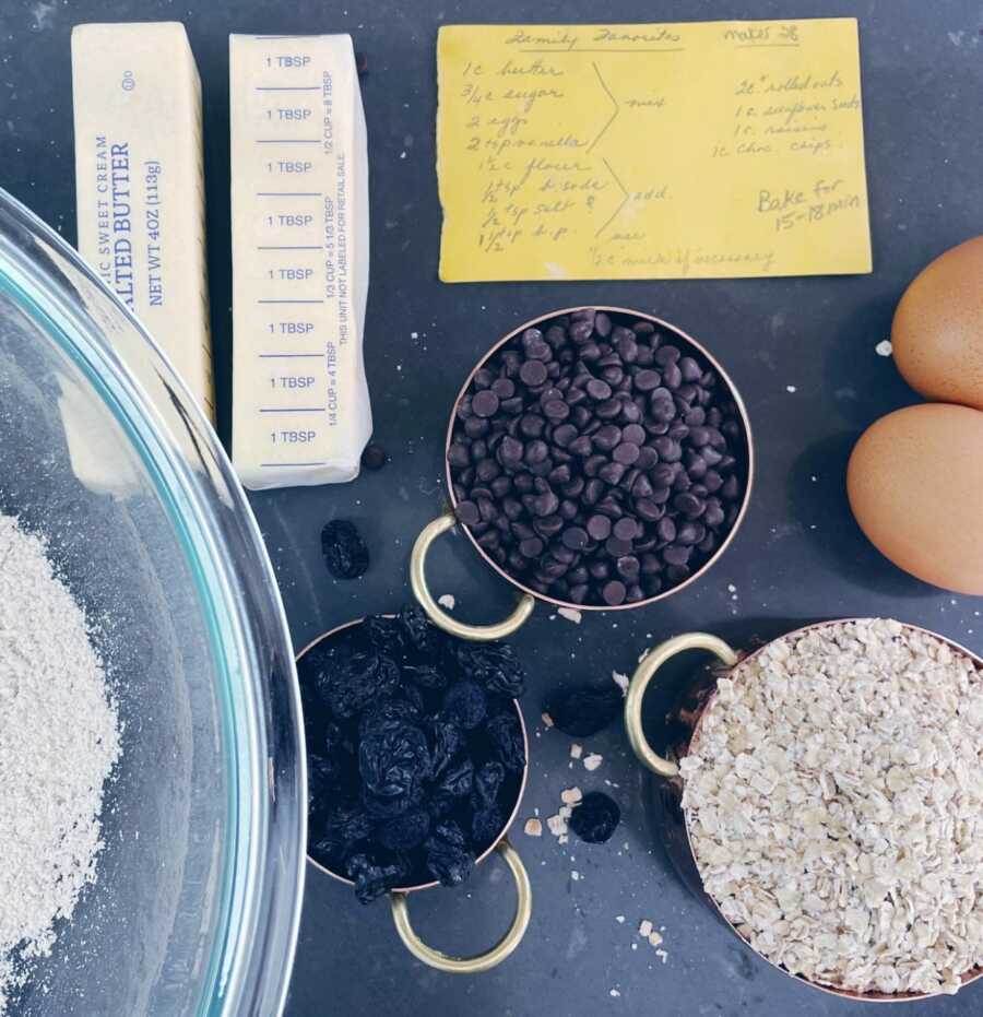 all ingredients laid out together