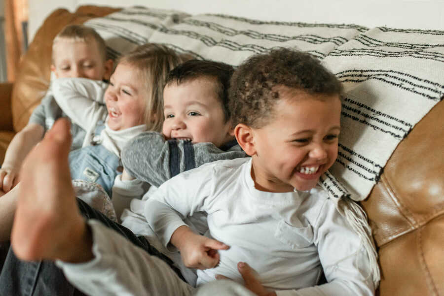 siblings together smiling 