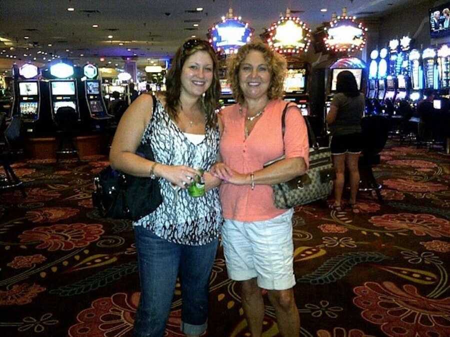 Birth mom and woman in the casino