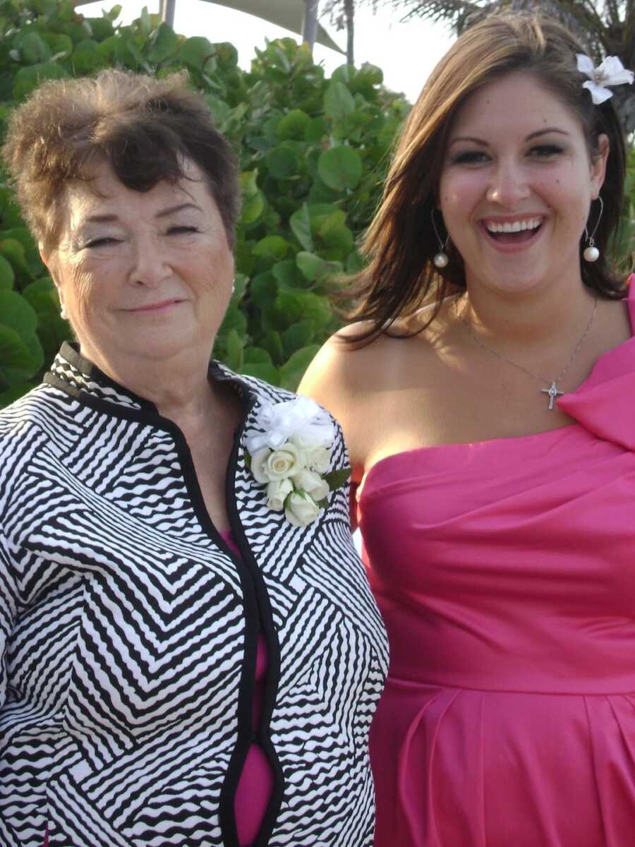  biological grandmother and me on my birth mom’s wedding day.