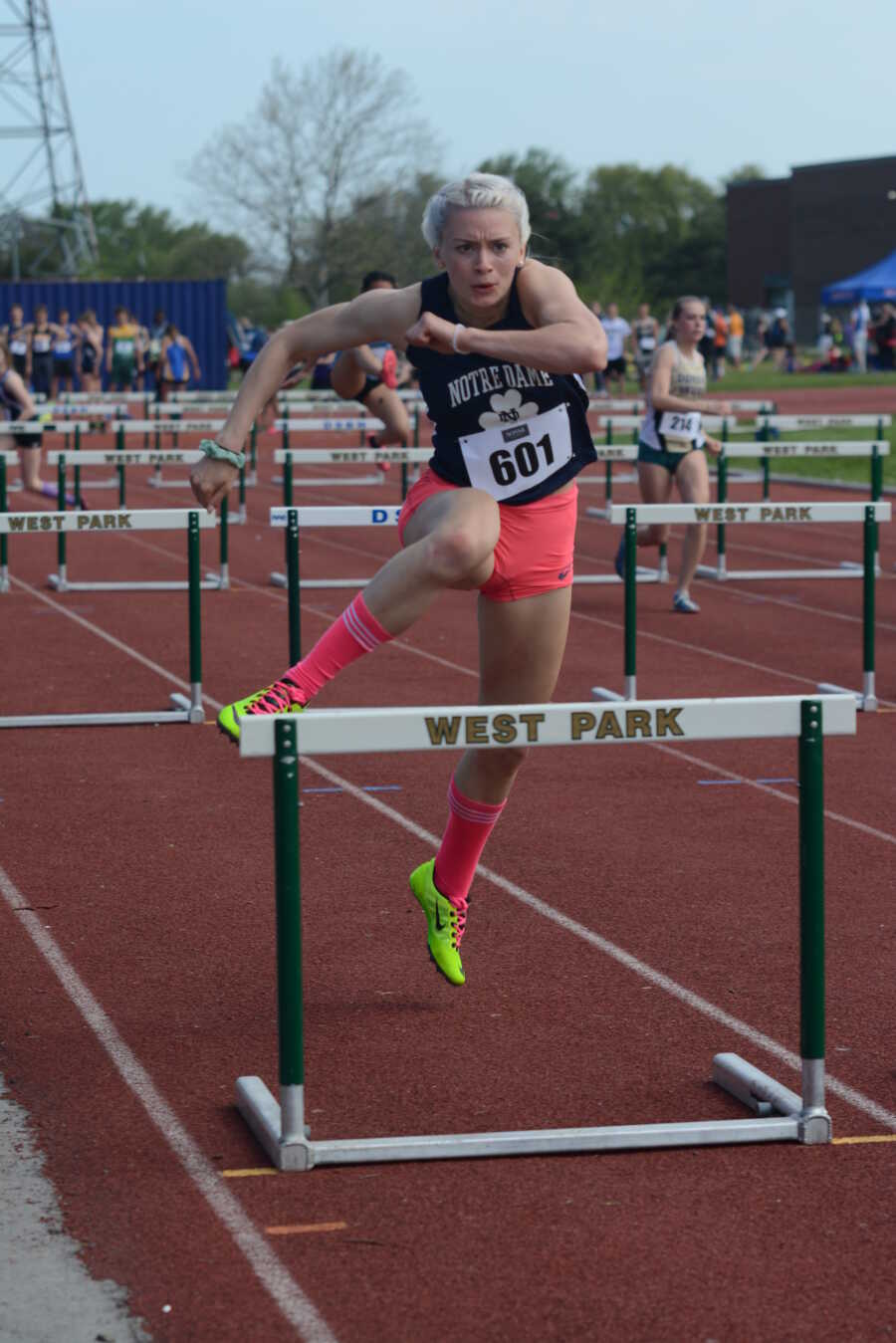 track star jumping the hurdle