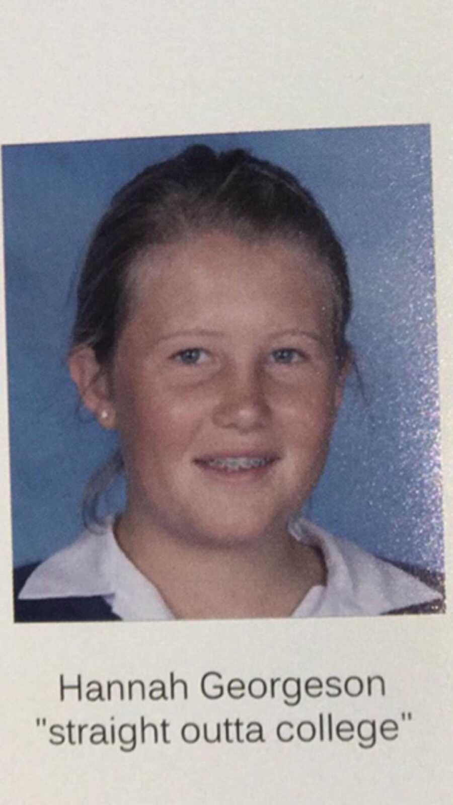 girl in high school picture