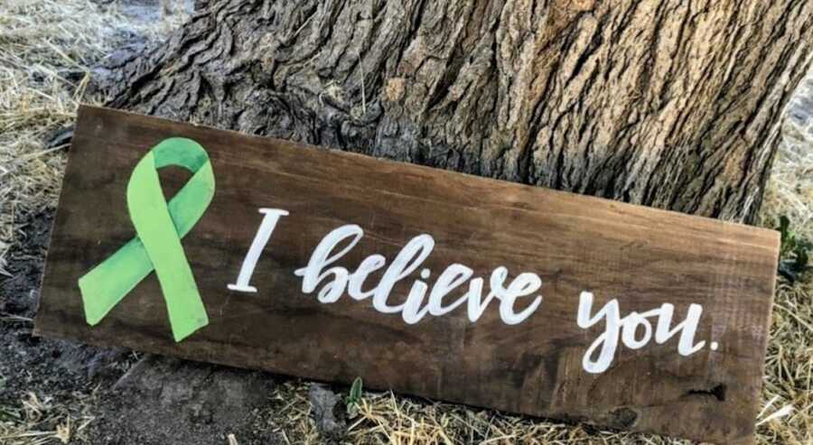 Sign promoting lyme disease support for those with it