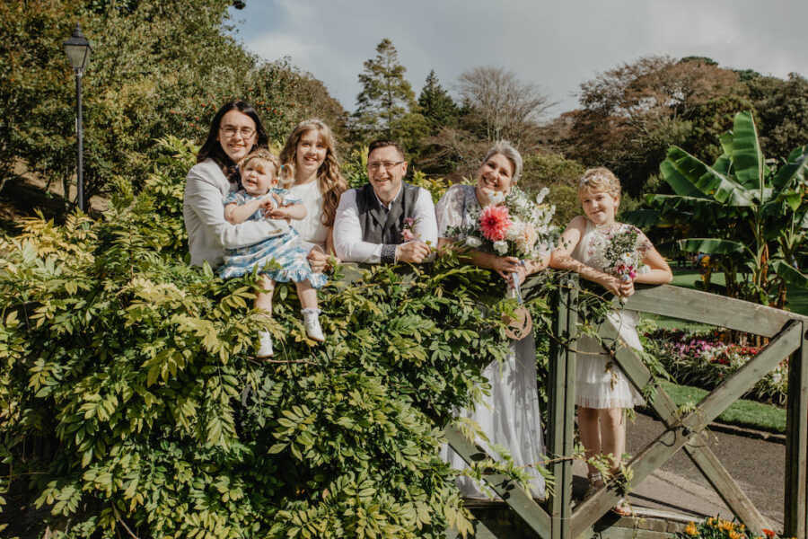 family at wedding 