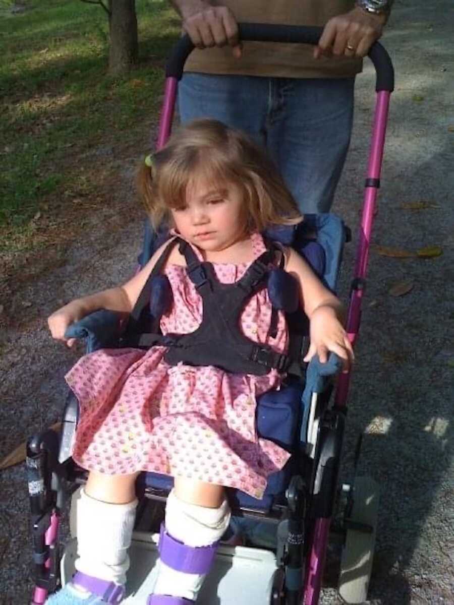 little girl in wheelchair 