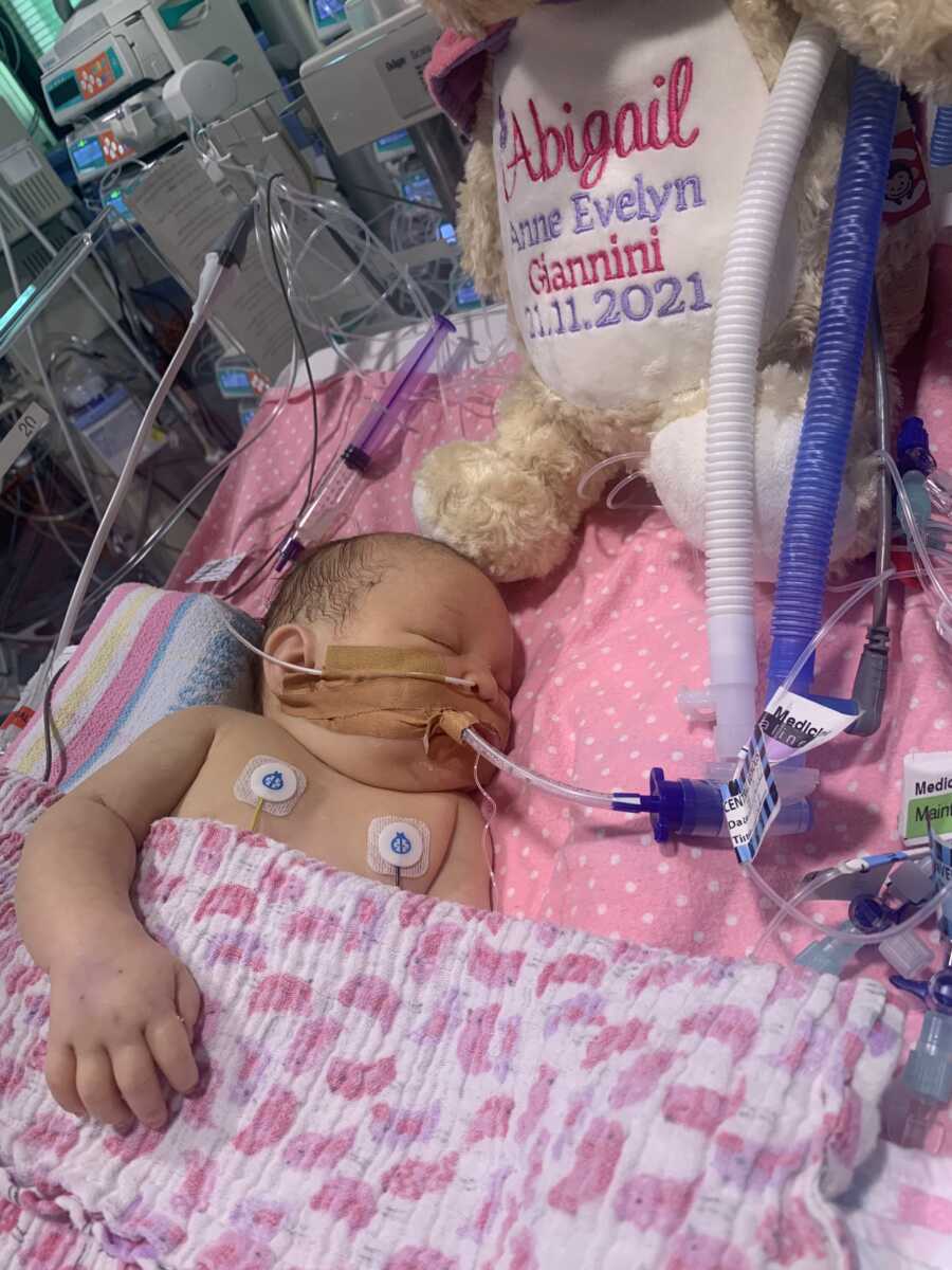 baby girl in ICU
