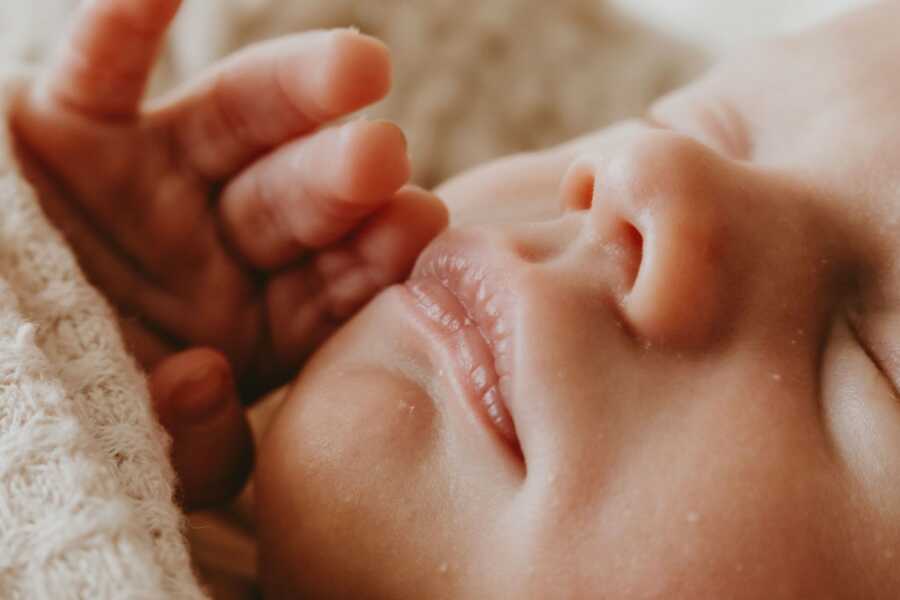 the beautiful lips of baby boy