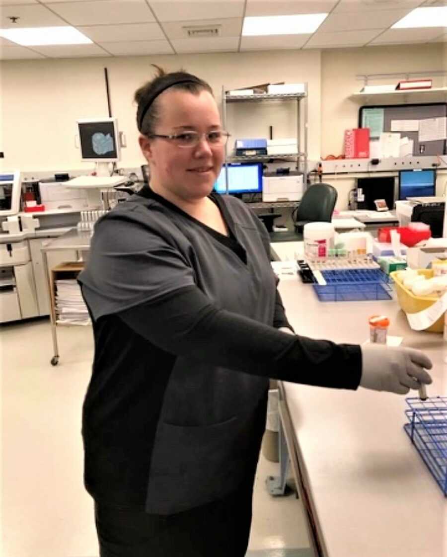 woman working in the lab